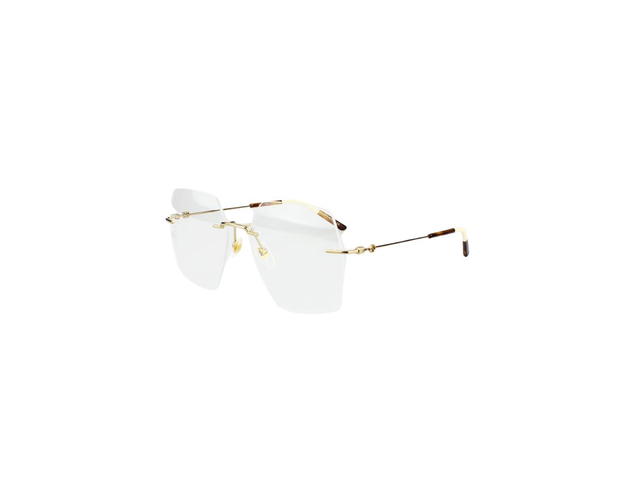 Gucci Gucci GG0683O Glasses In Gold Metal Plastic Frame With Demo Lens - view 5