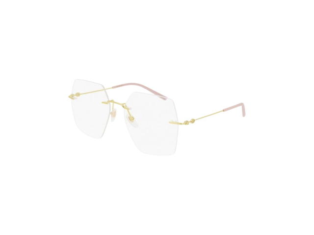 Gucci Gucci GG0683O Glasses In Pink Metal Plastic Frame With Demo Lens - view 1