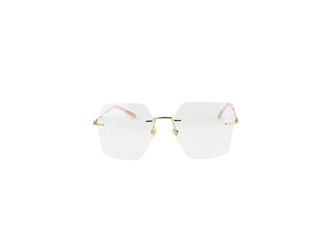 Gucci Gucci GG0683O Glasses In Pink Metal Plastic Frame With Demo Lens - view 2