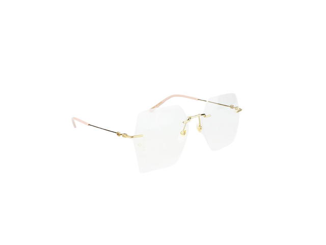 Gucci Gucci GG0683O Glasses In Pink Metal Plastic Frame With Demo Lens - view 3