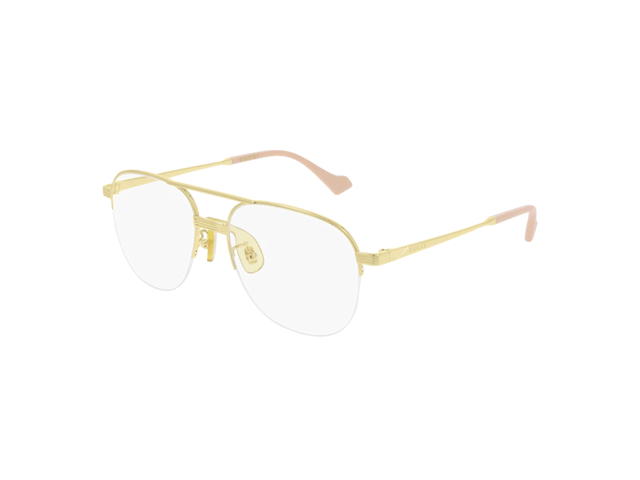 Gucci Gucci GG0745O Round Glasses In Shiny Gold Metal With Demo Lenses - view 2