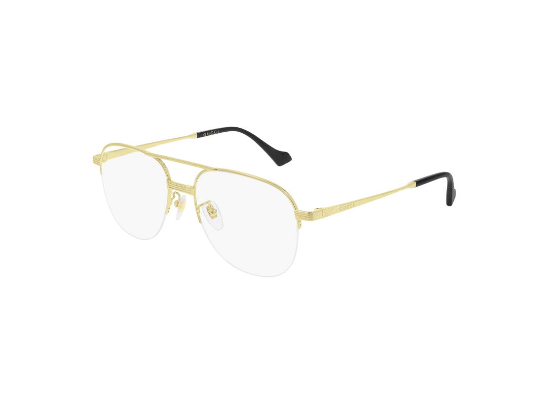 Gucci Gucci GG0745O Glasses In Shiny Gold Metal With Demo Lenses