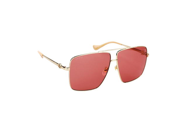 Gucci Gucci GG1087S Sunglasses In Gold Metal With Red Lens - view 3