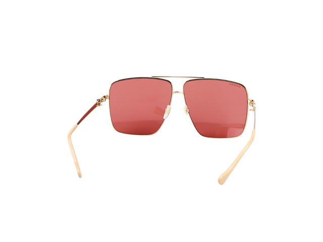 Gucci Gucci GG1087S Sunglasses In Gold Metal With Red Lens - view 4