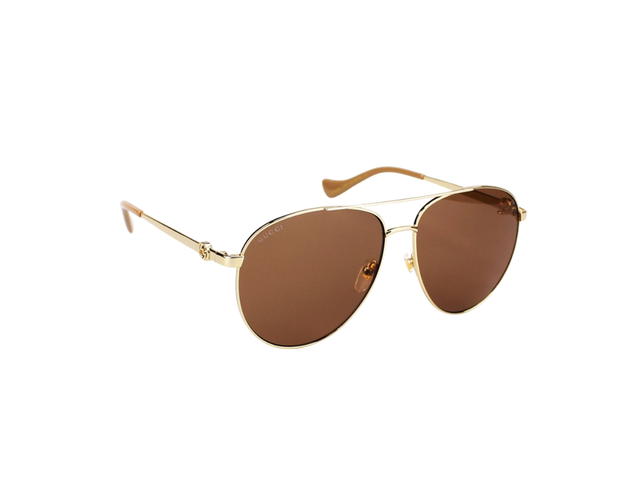 Gucci Gucci GG1088S Sunglasses In Gold Metal With Brown Lens - view 3