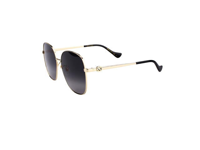 Gucci Gucci GG1089SA Sunglasses In Gold Metal With Dark Grey Lens - view 5