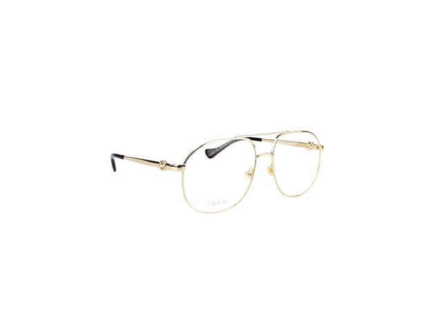 Gucci Gucci GG1091O Glasses In Gold Metal Plastic Frame With Demo Lens - view 3