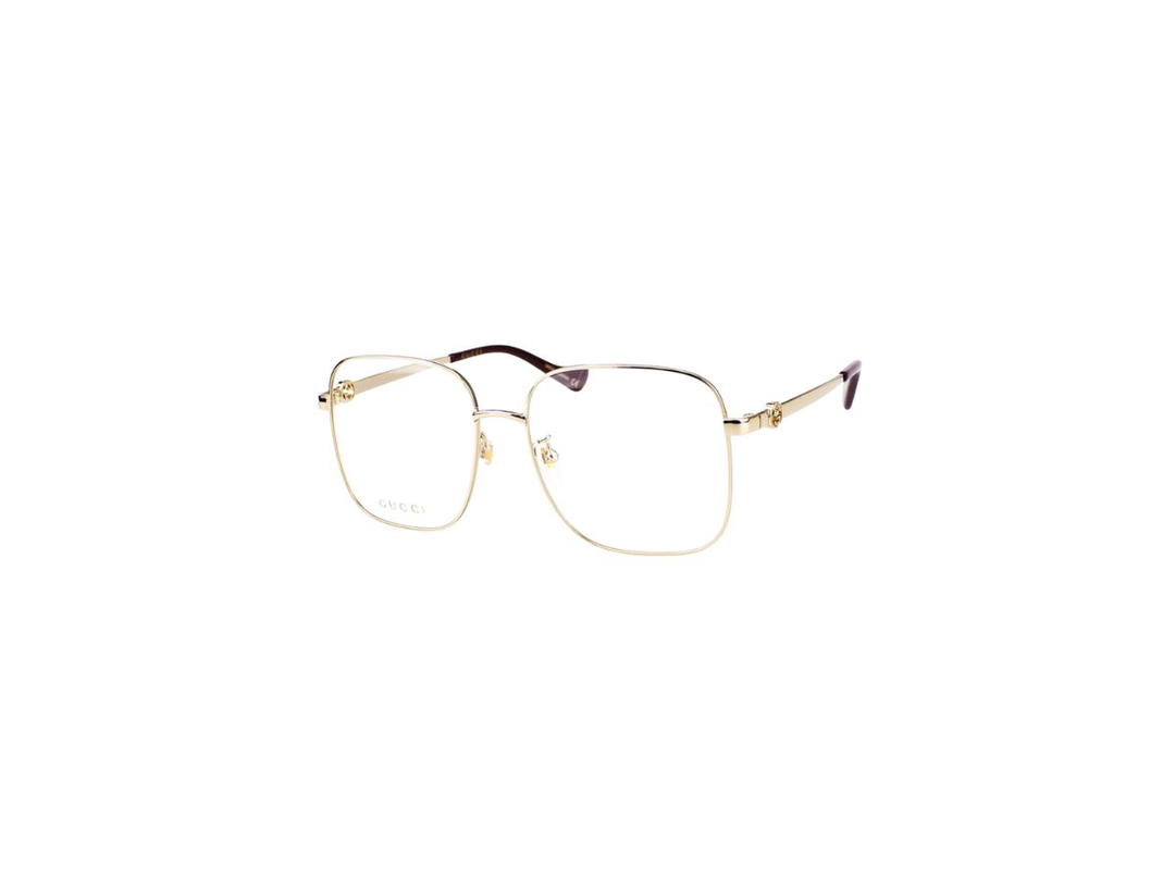 Gucci Gucci GG1092OA Glasses In Gold Metal Plastic Frame With Demo Lens