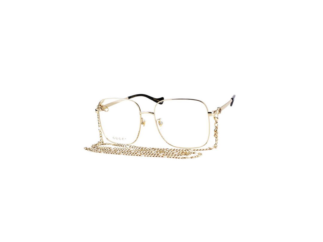 Gucci Gucci GG1092OA Glasses In Gold Metal Plastic Frame With Demo Lens