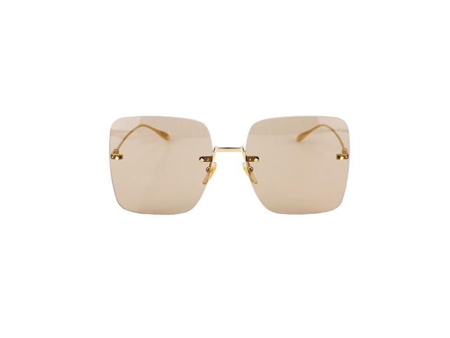Gucci Gucci GG1147S Sunglasses In Gold Metal With Brown Lens - view 2
