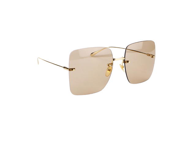 Gucci Gucci GG1147S Sunglasses In Gold Metal With Brown Lens - view 3