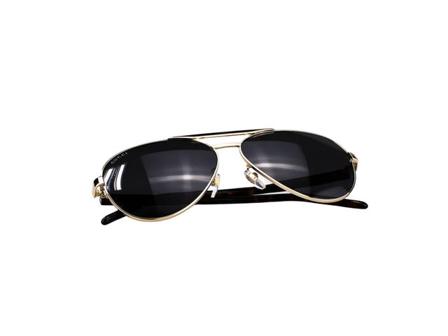 Gucci Gucci GG1163S-001-60 Sunglasses In Gold Metal Frame-Havana With Grey Lenses - view 6