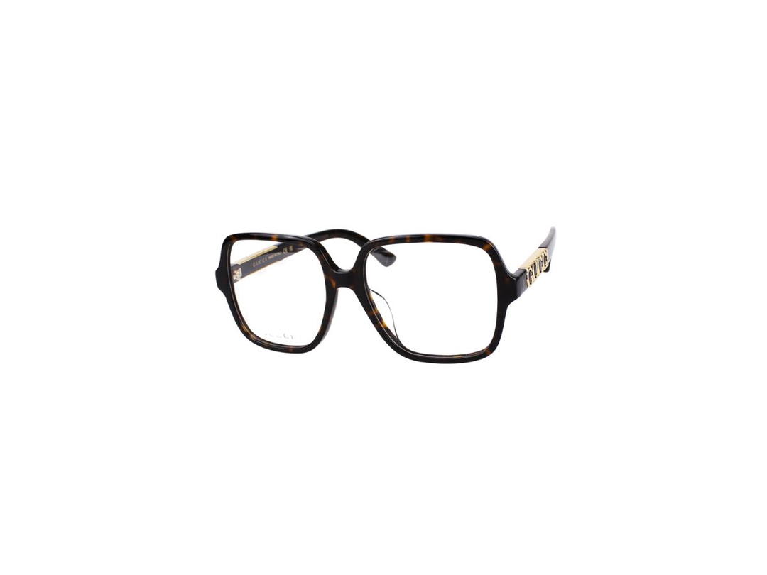 Gucci Gucci GG1193OA Glasses In Havana Stainless Steel Plastic Frame With Demo Lens