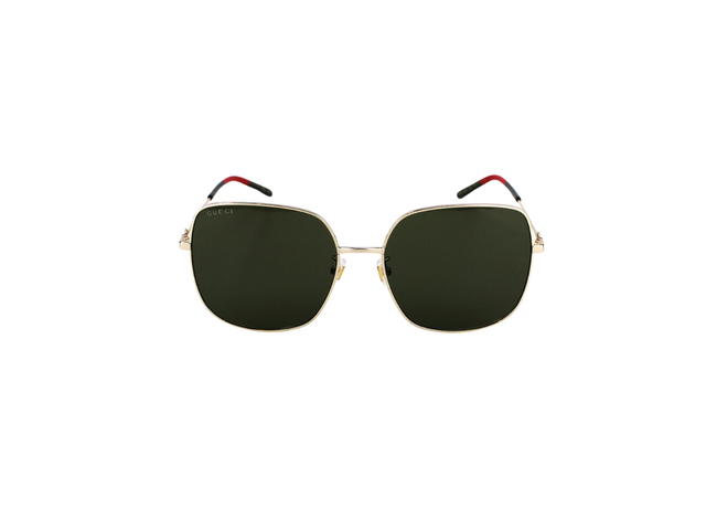 Gucci Gucci GG1195SK Sunglasses In Stainless Steel With Green Lenses - view 2