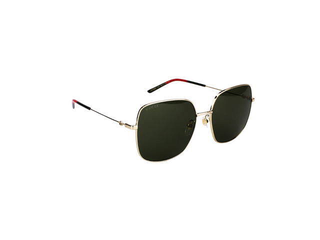 Gucci Gucci GG1195SK Sunglasses In Stainless Steel With Green Lenses - view 3