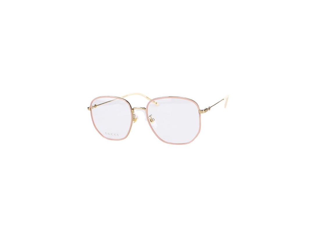 Gucci Gucci GG1197OA Glasses In Rose-Gold Stainless Steel Frame With Demo Lens