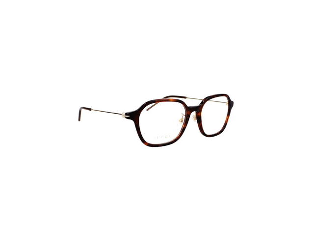 Gucci Gucci GG1277OA Glasses In Havana Stainless Steel Plastic Frame With Demo Lens - view 3