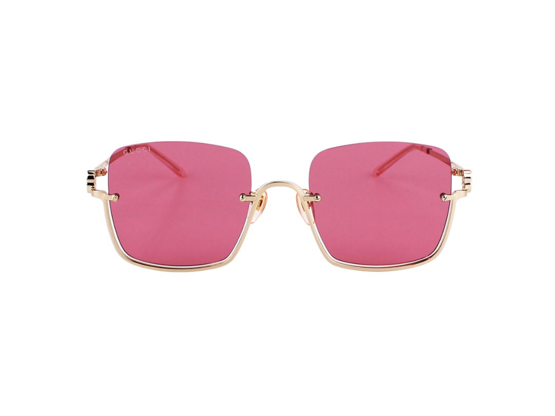 Gucci Gucci GG1279S-003-54 Sunglasses In Gold Metal Frame With Red Lenses