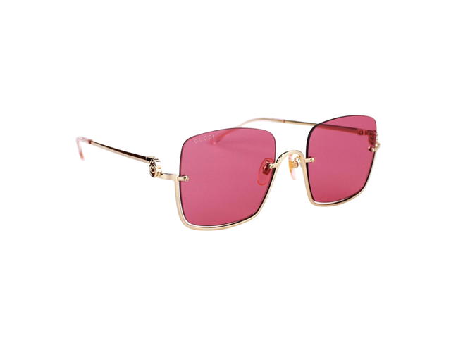 Gucci Gucci GG1279S-003-54 Sunglasses In Gold Metal Frame With Red Lenses - view 3