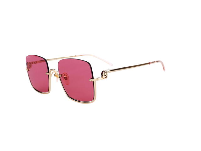 Gucci Gucci GG1279S-003-54 Sunglasses In Gold Metal Frame With Red Lenses - view 5