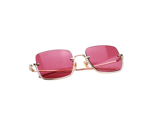Gucci Gucci GG1279S-003-54 Sunglasses In Gold Metal Frame With Red Lenses - view 6