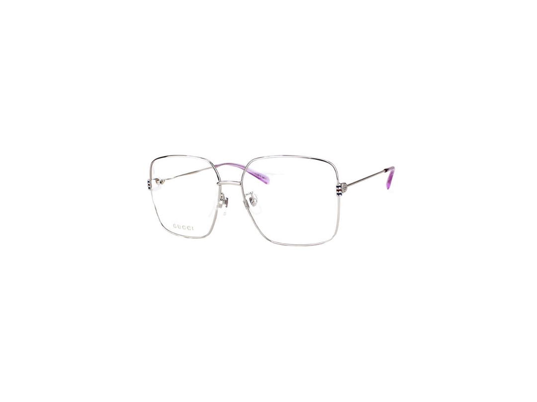 Gucci Gucci GG1284OA Glasses In Silver Stainless Steel Frame With Demo Lens