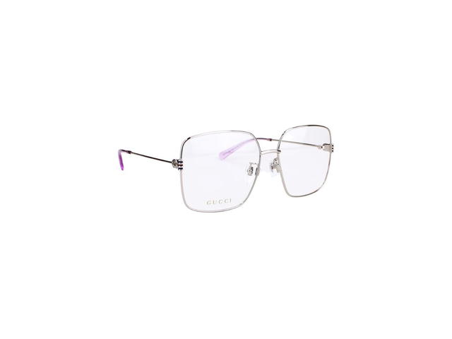 Gucci Gucci GG1284OA Glasses In Silver Stainless Steel Frame With Demo Lens - view 3
