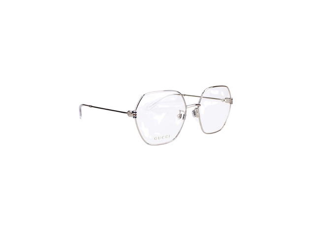 Gucci Gucci GG1285O Glasses In Silver Stainless Steel Frame With Demo Lens - view 3