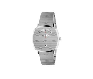 Buy Gucci Grip Watch 38MM In Steel Case With Engraved Interlocking Gs (YA157410) at Sasom – Authentic and Ready to Ship