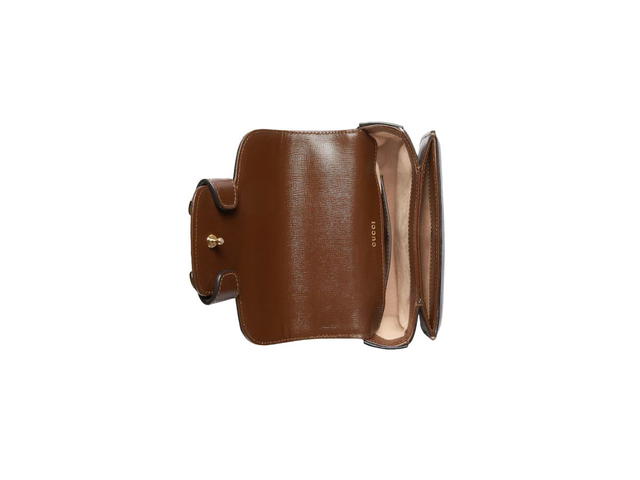 Gucci Gucci Horsebit 1955 Mini Top Handle Bag In Beige And Ebony GG Supreme Canvas With Light Gold-Toned Hardware - view 4