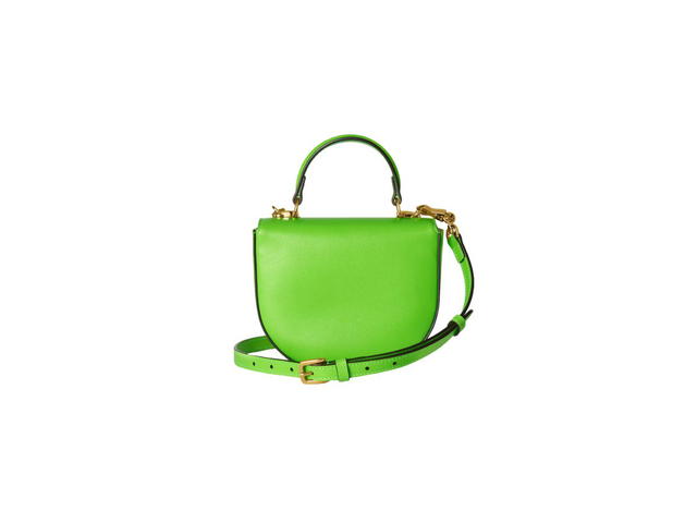 Gucci Gucci Horsebit 1955 Mini Top Handle Bag In Electric Green Leather With Light Gold-Toned Hardware - view 3