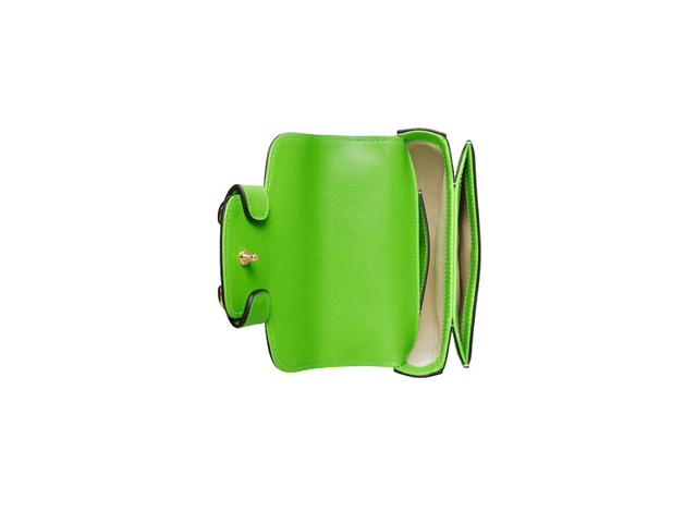 Gucci Gucci Horsebit 1955 Mini Top Handle Bag In Electric Green Leather With Light Gold-Toned Hardware - view 4