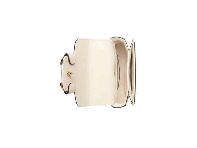Gucci Gucci Horsebit 1955 Mini Top Handle Bag In White Leather With Light Gold-Toned Hardware - view 4