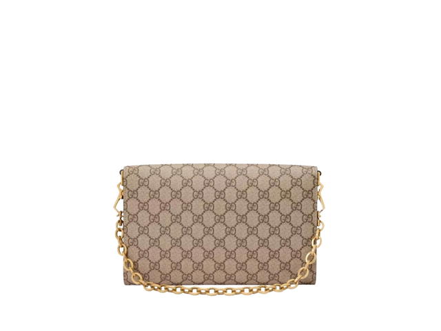 Gucci Gucci Horsebit 1955 Small Bag In GG Supreme Canvas With Gold-Tone Hardware Beige-Ebony - view 2