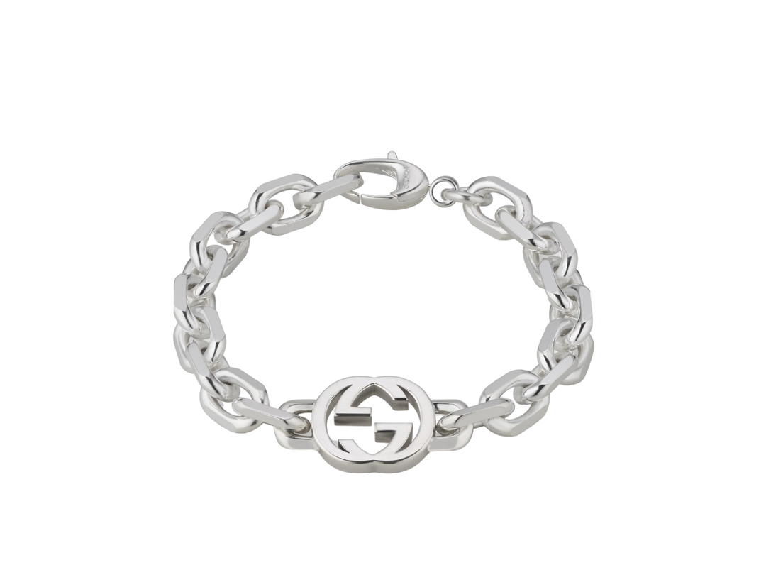 Gucci Gucci Interlocking G Bracelet In 925 Sterling Silver With Shiny Finish