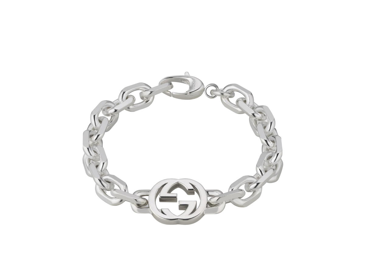 Gucci Gucci Interlocking G Bracelet In 925 Sterling Silver With Shiny Finish