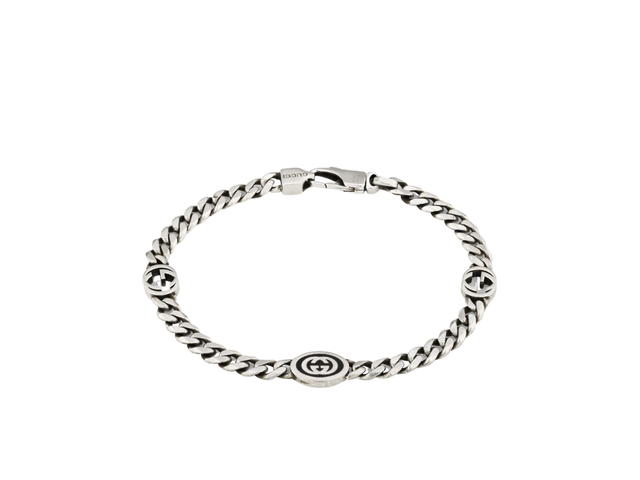 Gucci Gucci Interlocking G Bracelet In Gourmette Chain With 925 Sterling Silver - view 1