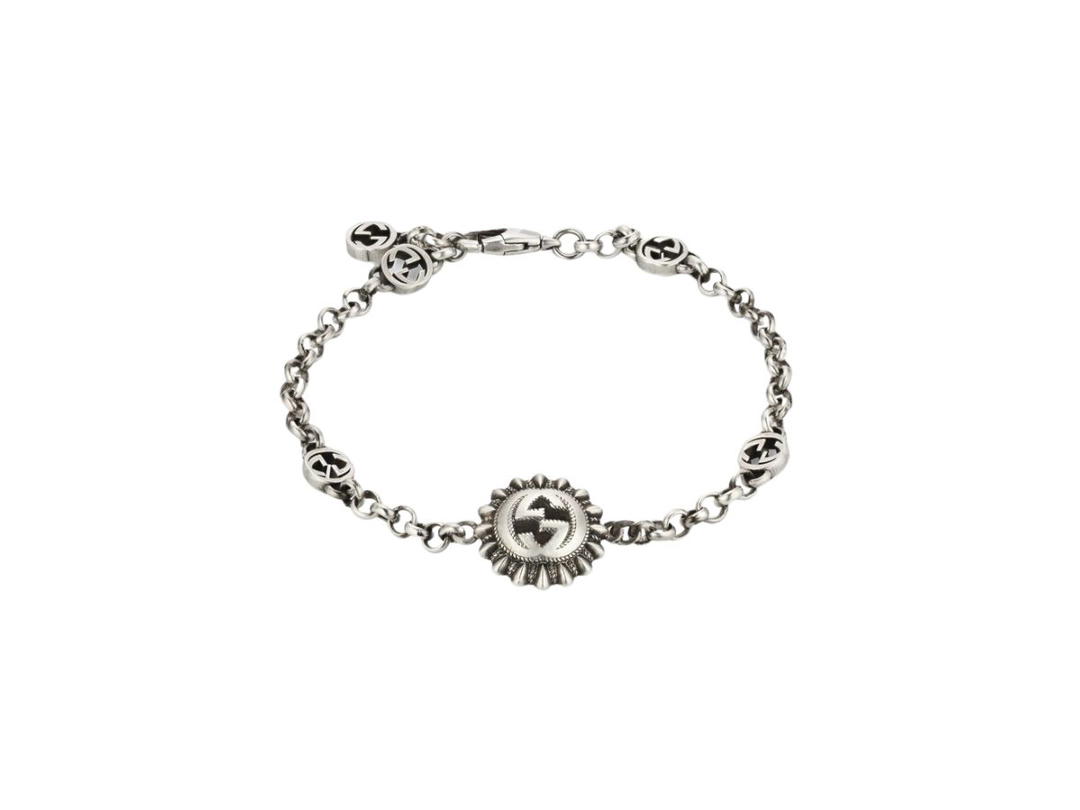 Gucci Gucci Interlocking G Bracelet In Sterling Silver