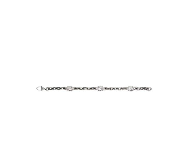 Gucci Gucci Interlocking G Bracelet In Sterling Silver With Aged Finish - view 2