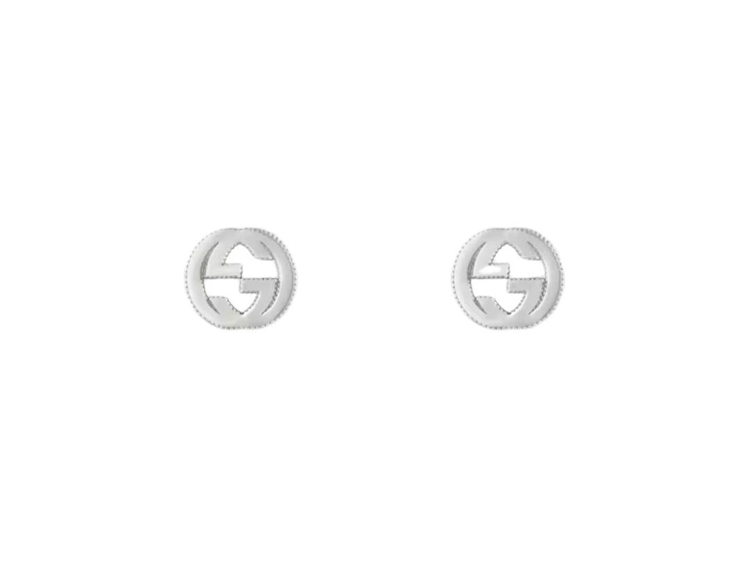 Gucci Gucci Interlocking G Earrings In Sterling Silver