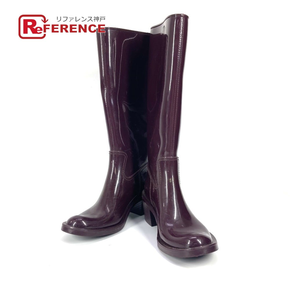 Gucci GUCCI Interlocking G GG logo Rain boots, long boots Rain shoes rubber purple