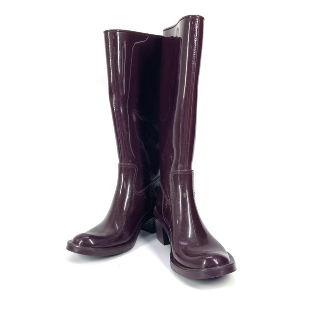 Gucci GUCCI Interlocking G GG logo Rain boots, long boots Rain shoes rubber purple - view 2