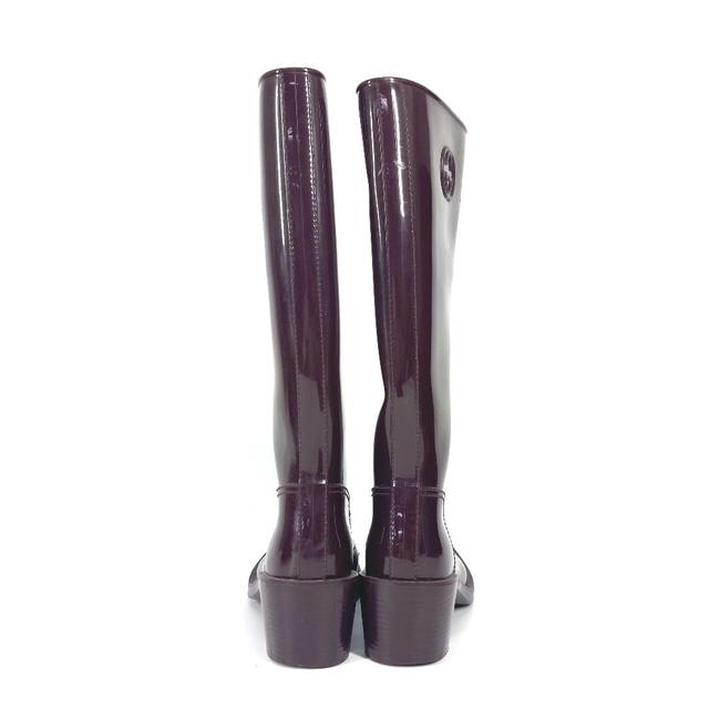 Gucci GUCCI Interlocking G GG logo Rain boots, long boots Rain shoes rubber purple - view 5