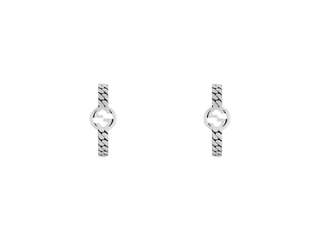 Gucci Gucci Interlocking G Hoop Earrings Sterling Silver