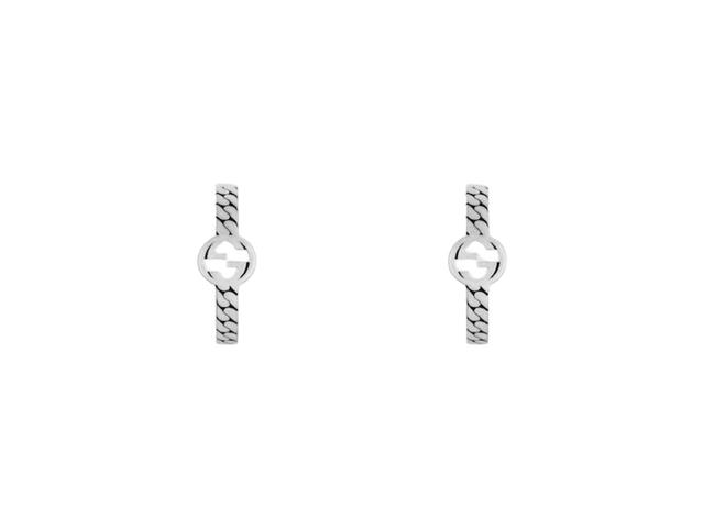 Gucci Gucci Interlocking G Hoop Earrings Sterling Silver - view 1