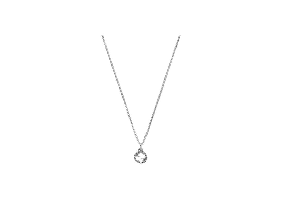 Gucci Gucci Interlocking G Pendant Necklace Silver