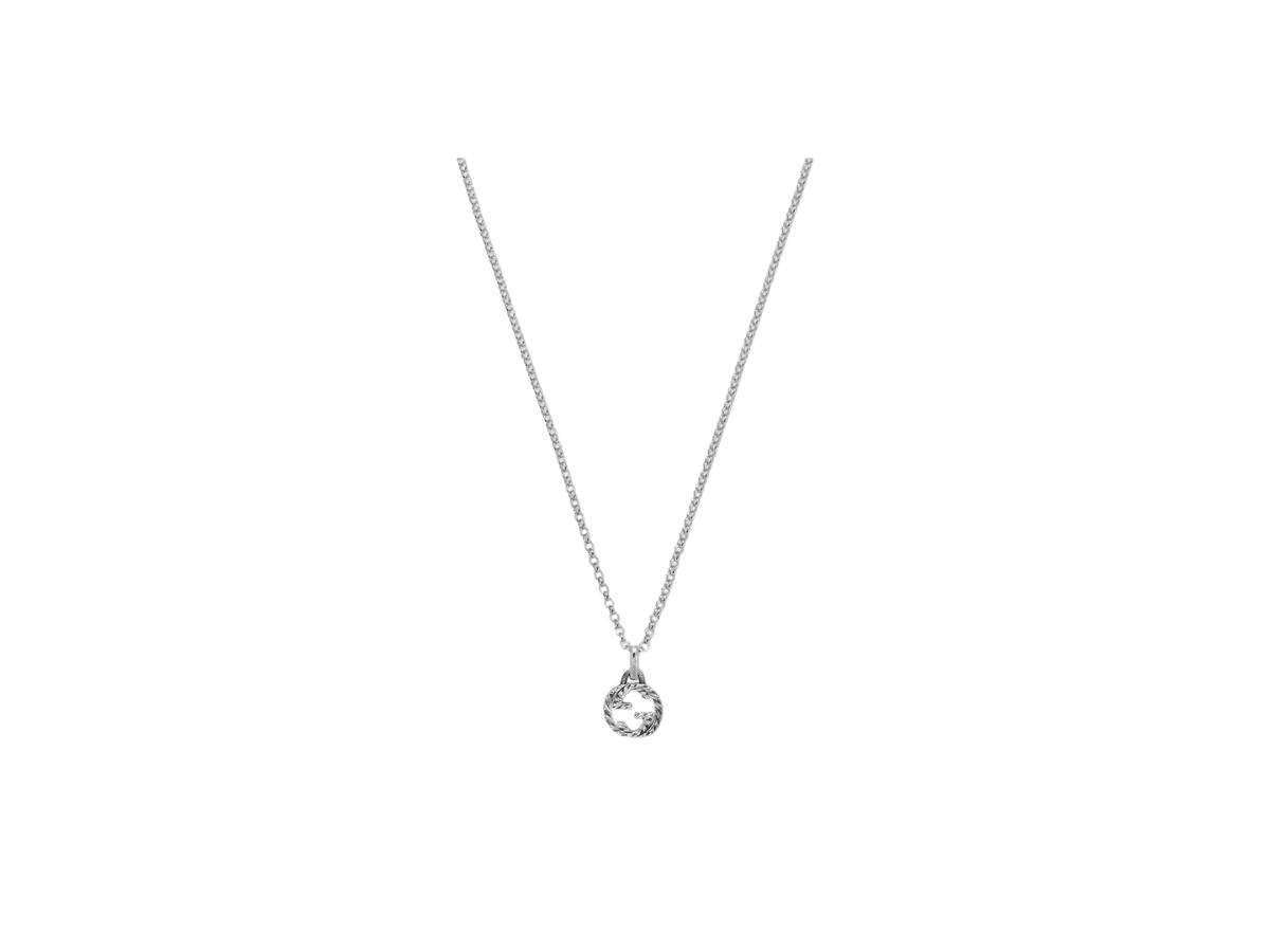 Gucci Gucci Interlocking G Pendant Necklace Silver