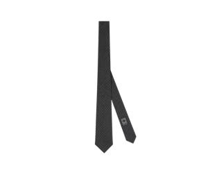 Buy Gucci Interlocking G Silk Wool Jacquard Tie In Black at Sasom – Authentic and Ready to Ship