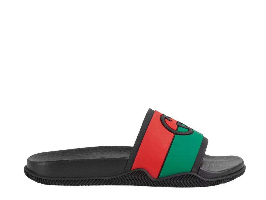 Gucci Gucci Interlocking G Slide Sandal Red Green Black