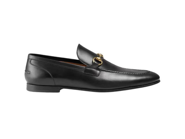 Gucci Gucci Jordaan Leather Loafer Black Leather With Horsebit Detail - view 1